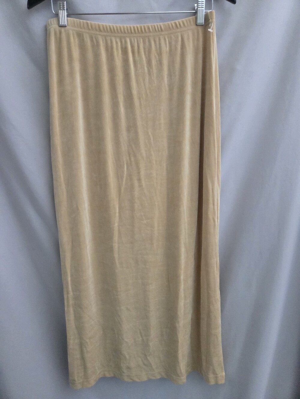 Picadilly Fashion Light Beige Elastic Waist Maxi Skirt